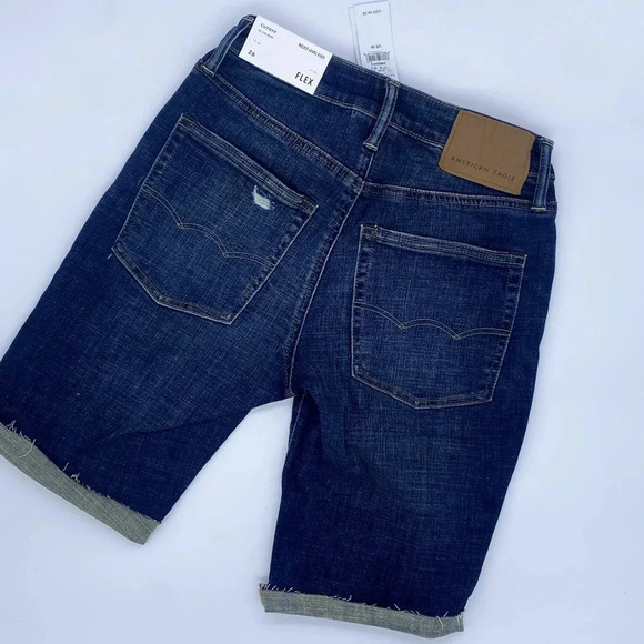 NWT American Eagle AE Next Level Stretch FLEX Bermuda Denim Jean Short 26 - Picture 2 of 11